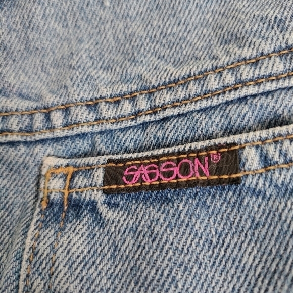 Sasson Vintage 80's 13" hi-rise jeans size 13 (8/9)  mom jeans button-fly - Picture 4 of 10
